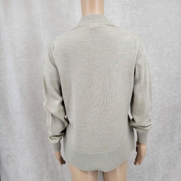 J. Peterman Co Italian Wool Sweater Set Mock Neck Short Sleeves Cardigan Long - Picture 7 of 12